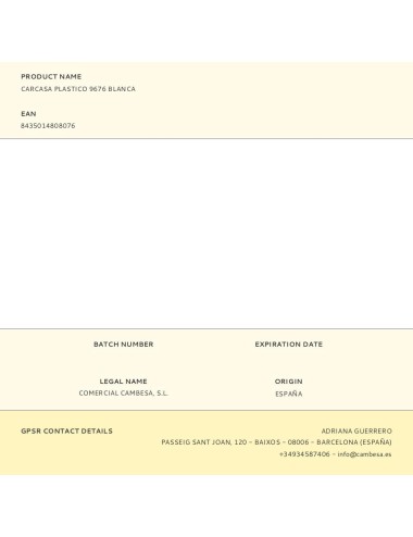 Carcasa plastico 9676 blanca