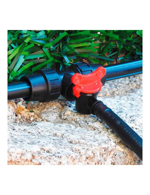 Pack de 2 valvulas de tubo 16mm a rosca 1/2" blue bird