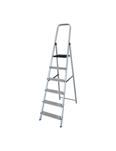 Escalera domestica aluminio 6 peldaños