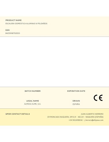Escalera domestica aluminio 6 peldaños