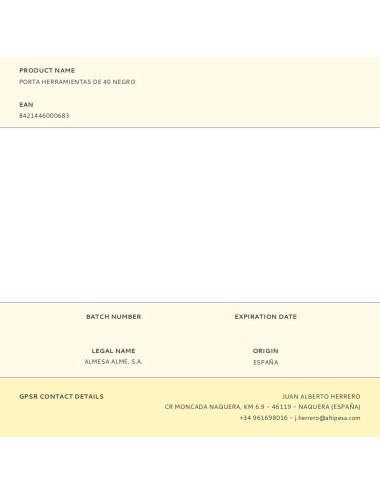 Porta herramientas de 40 negro