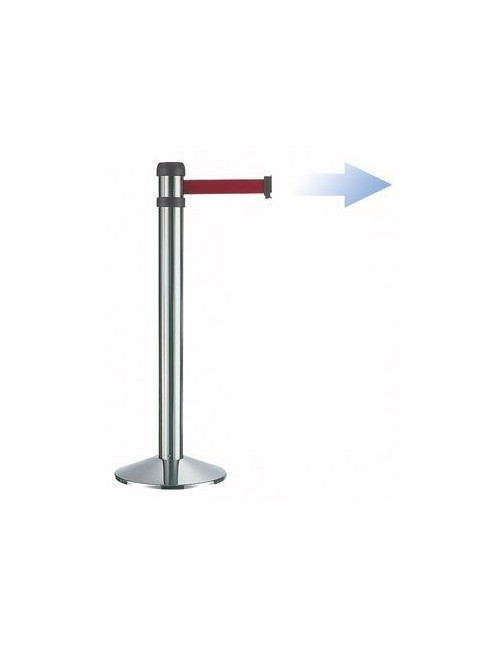 POSTE CROMÁTICO CINTA ROJA, 4 MT. Ø80 POSTE CROMÁTICO CINTA ROJA, 4 MT Ø80