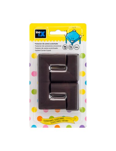 Protector cantos acolchado marron 5002-4-001 (blister 4 unid.) inofix
