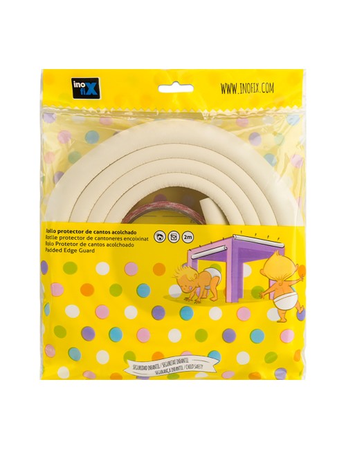 Rollo protector de cantos acolchado 2m blanco 5003-2-001 (blister) inofix