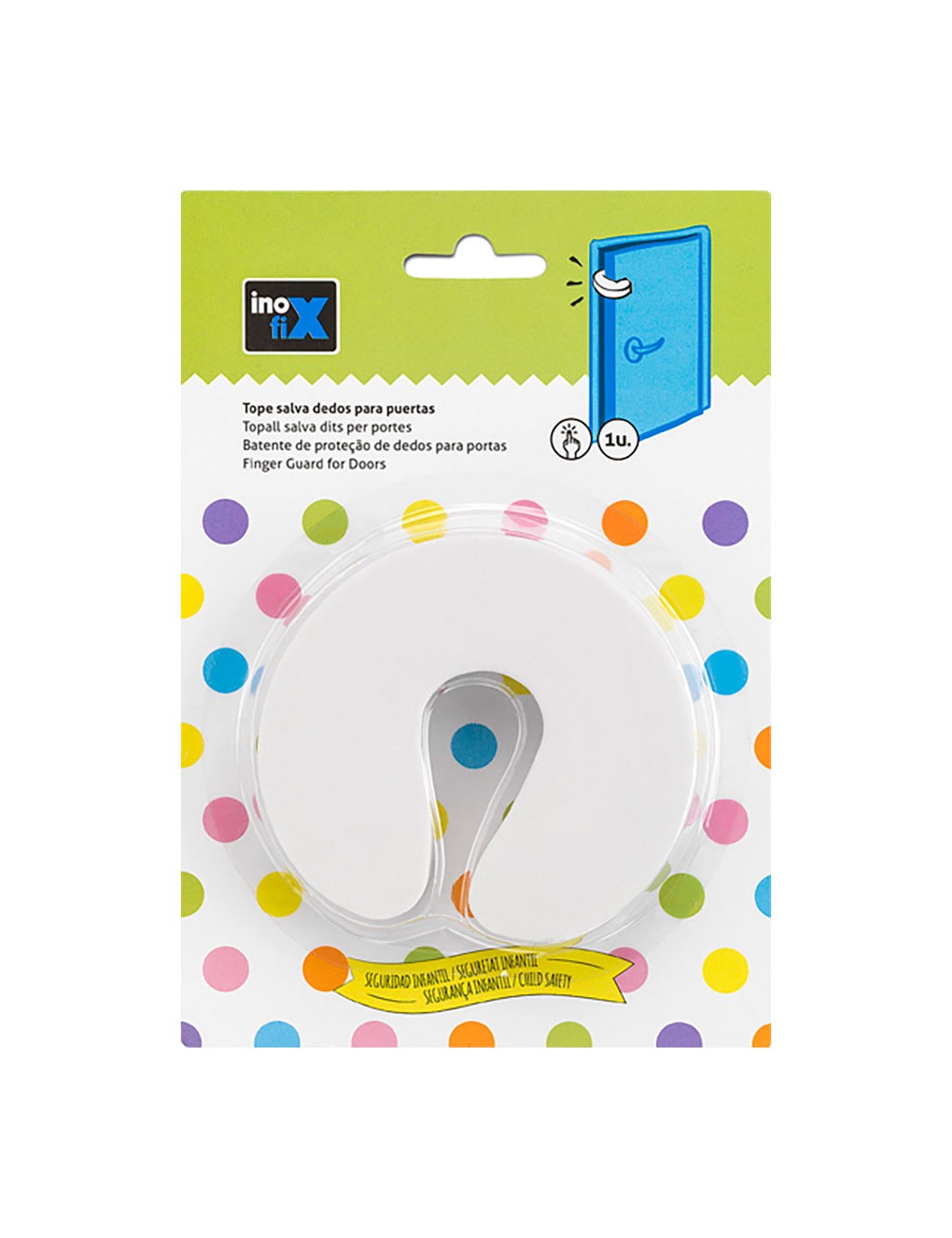 Tope salva dedos para puertas blanco 5200-2-001 (blister) inofix