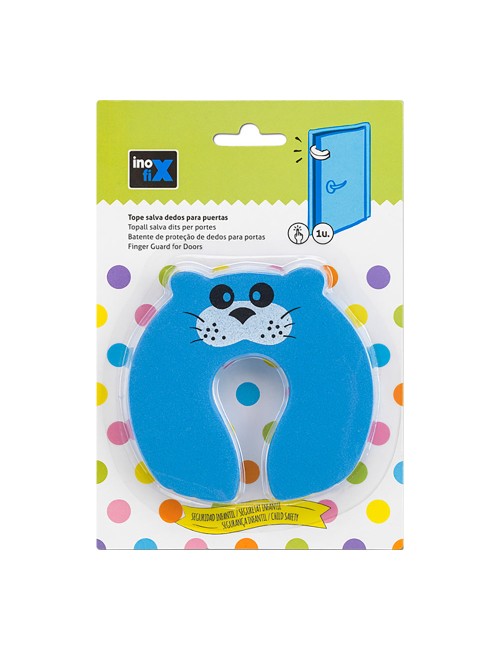 Tope salva dedos puertas azul 5212-6-001 (blister) inofix