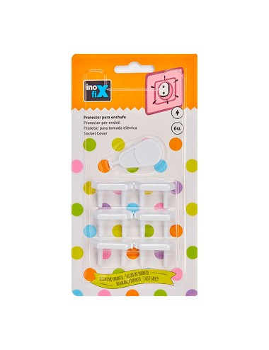 Protector para enchufe blanco 5401-2-000 (blister 6 unid.) inofix