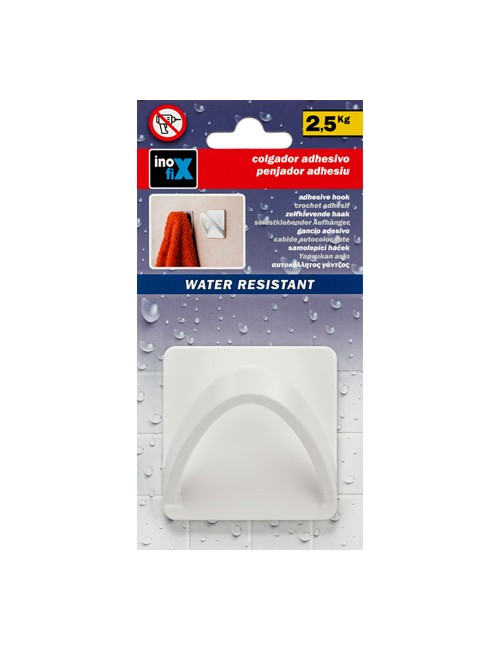Colgador resistente al agua modelo cinta blanco (blister)