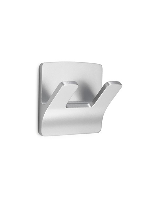 Colgador resistente al agua modelo rama doble cromo (blister)