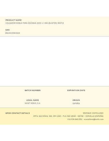 Colgador doble para escobas 3033-2-000 (blister) inofix