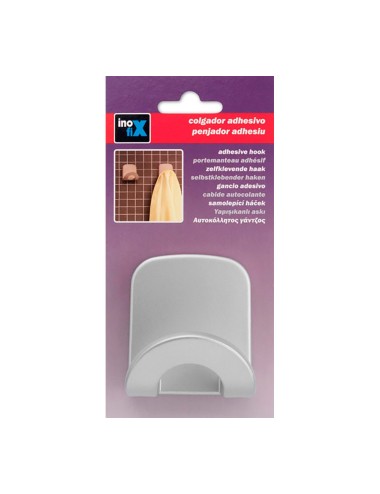Colgador adhesivo arco cromo (blister)