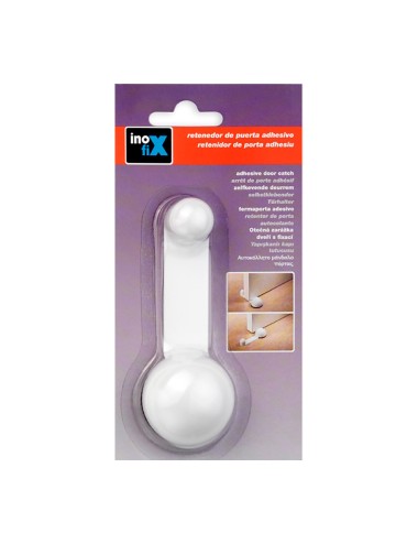 Tope retenedor giratorio adhesivo blanco (blister) inofix