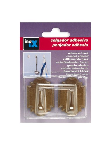 Colgador adhesivo madera 2061-8-000 (blister 2 unid.) inofix