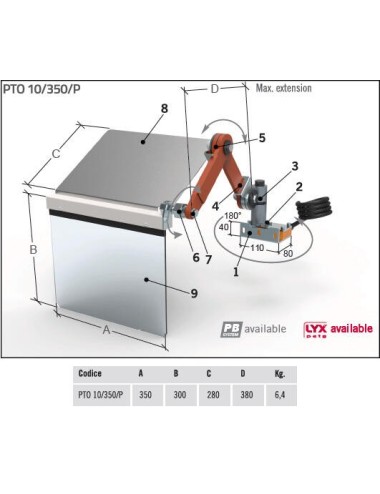 Protector de Torno  PTO 10/435