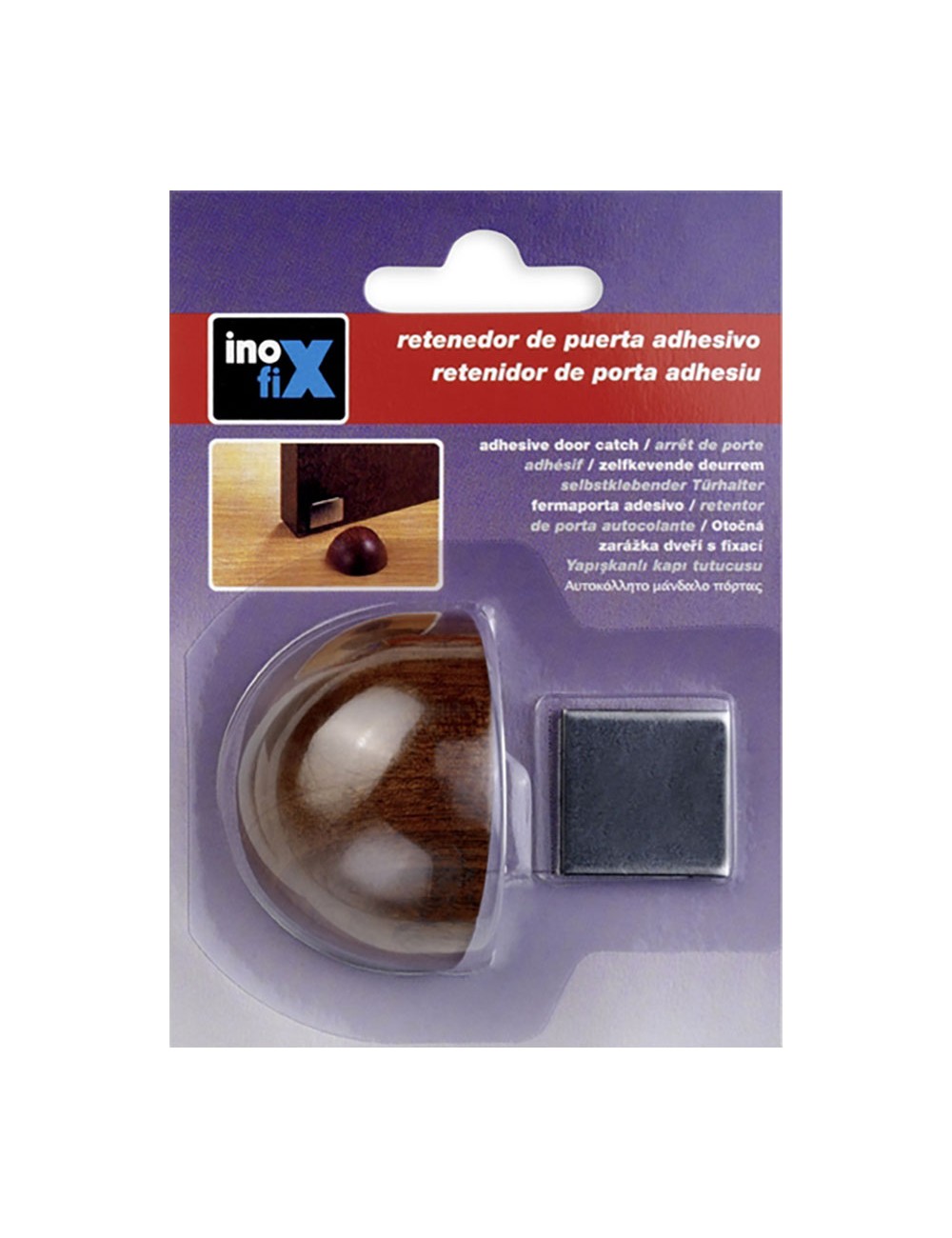 Retenedor madera magnetico adhesivo sapelly (blister) inofix
