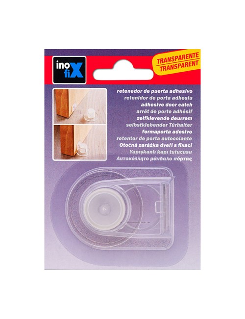 Tope y retenedor pinza adhesivos transparente (blister) inofix