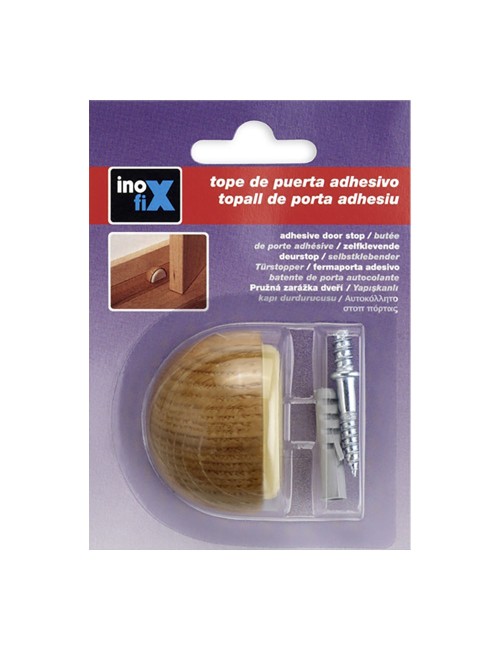 Tope adhesivo con tornillo roble (blister) inofix