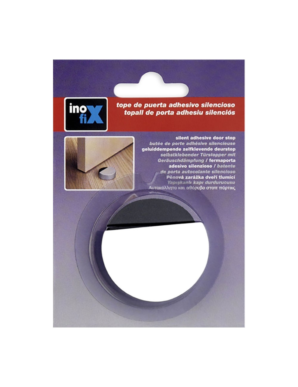 Tope adhesivo silencioso blanco (blister) inofix