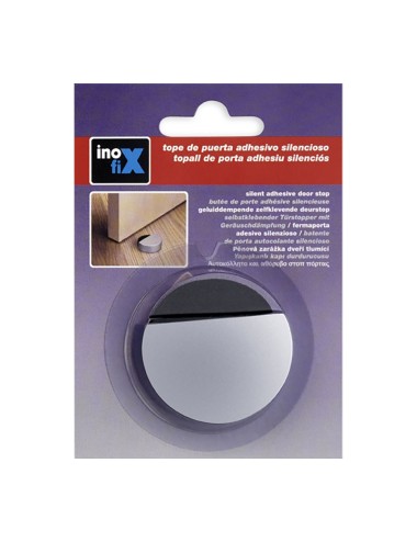 Tope adhesivo silencioso cromo mate (blister) inofix