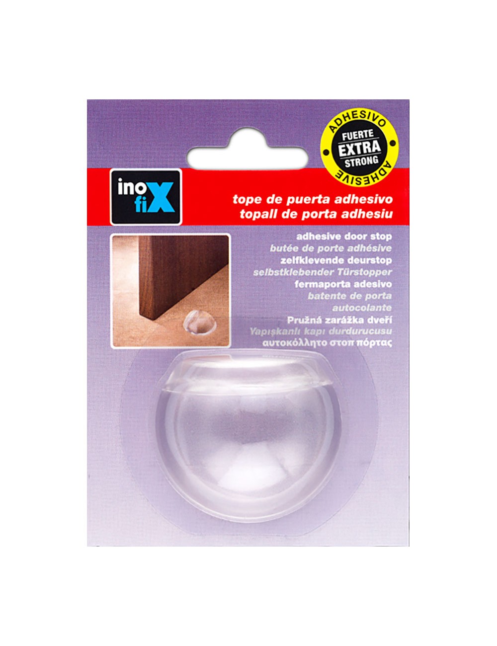 Tope adhesivo semiesferico transparente (blister) inofix