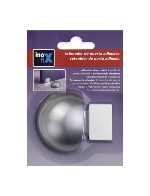 Retenedor adhesivo magnetico cromo mate (blister) inofix