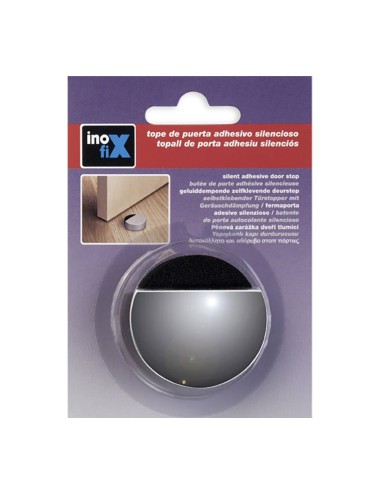 Tope adhesivo silencioso cromado (blister) inofix