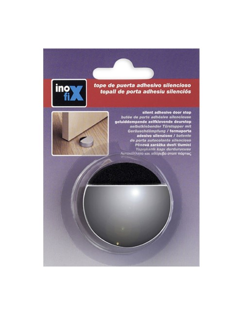 Tope adhesivo silencioso cromado (blister) inofix