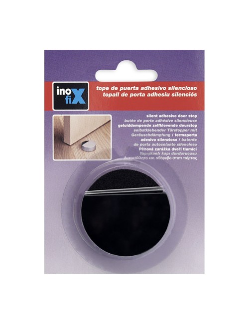 Tope adhesivo silencioso negro (blister) inofix