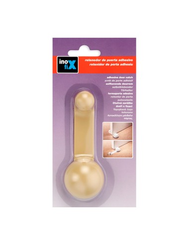 Tope retenedor giratorio adhesivo beige (blister) inofix
