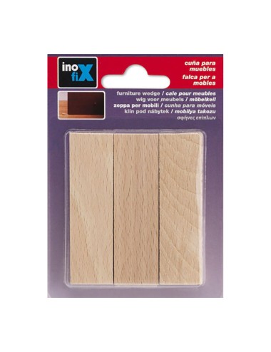 Cuña de madera roble (blister 3 unid.) inofix