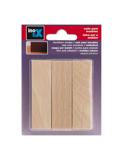 Cuña de madera roble (blister 3 unid.) inofix