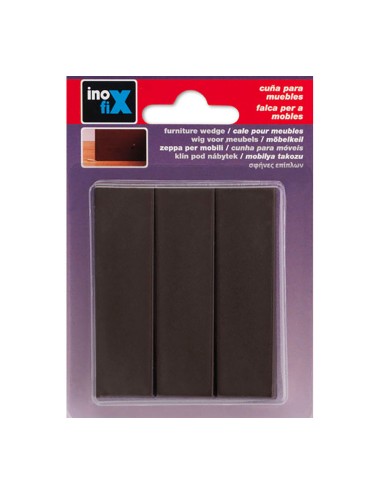 Cuña de plastico marron (blister 3 unid.) inofix