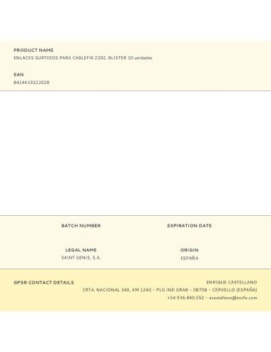 Enlaces surtidos para cablefix 2202, blister 10 unidades