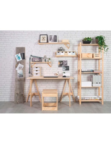 Estanteria pino serie natura sin barniz 100% pefc cert 171 x 65 x 30 cm