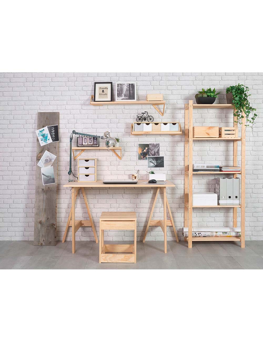 Estanteria pino serie natura sin barniz 100% pefc cert 171 x 65 x 30 cm