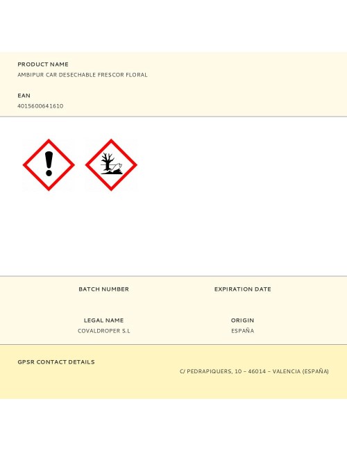 Ambipur car desechable frescor floral