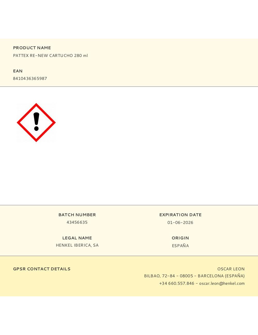 Silicona re-new cartucho blanco 280 ml