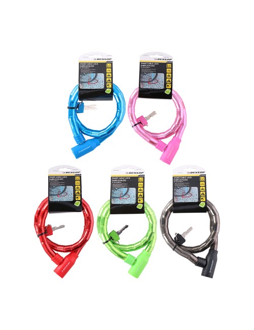 Candado de cable ø18mm 65cm colores surtidos