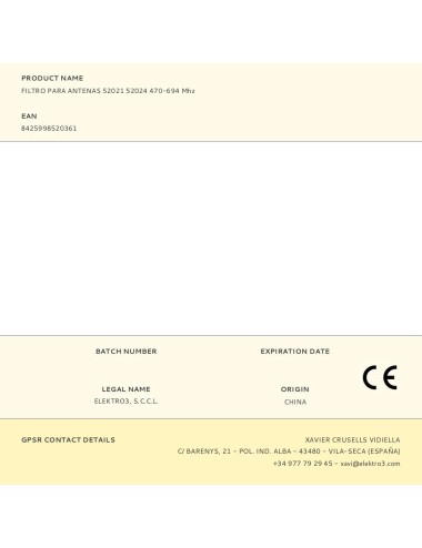 Filtro para antenas 52021 52024 470-694 mhz