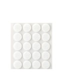 Pack 20 fieltros blancos sinteticos adhesivos ø17mm plasfix inofix