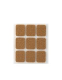 Pack 9 fieltros marron sinteticos adhesivos 29x23mm plasfix inofix