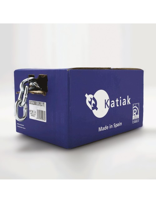 Caja cadena zincada "l" ø5mm paso 35mm ancho exterior 18.4mm 57m