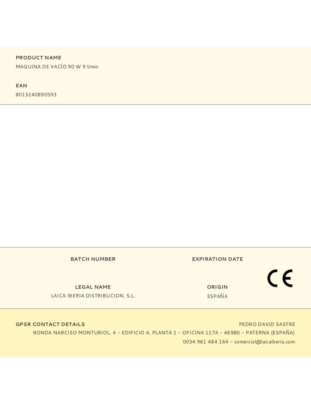 Maquina de vacío 90 w 9 l/min