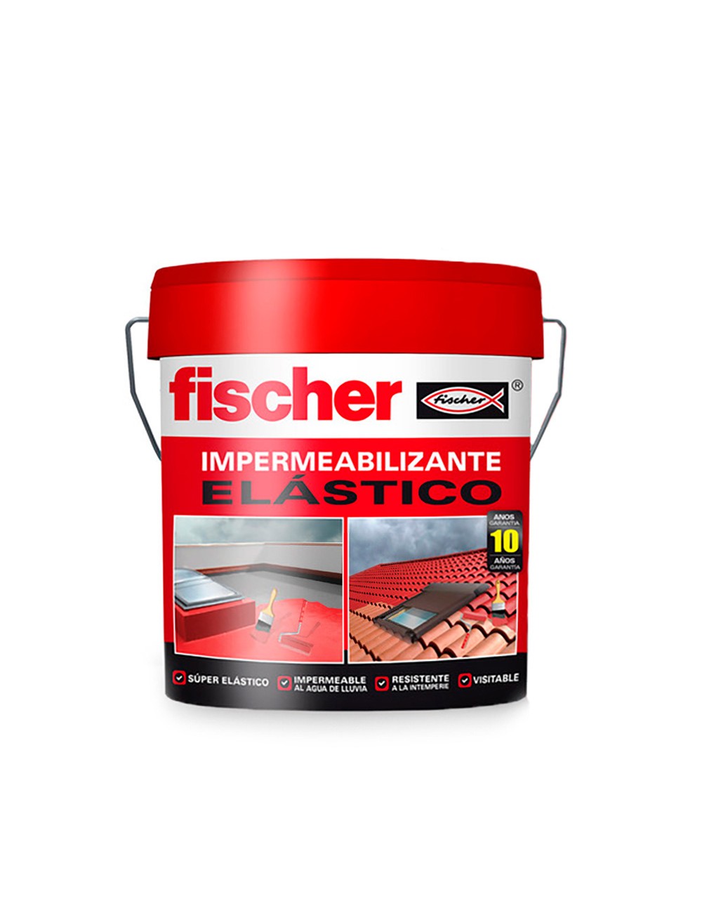 Impermeabilizante elástico rojo 4 l