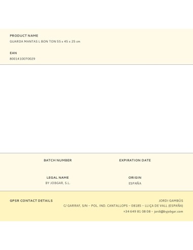 Guarda mantas l bon ton 55 x 45 x 25 cm