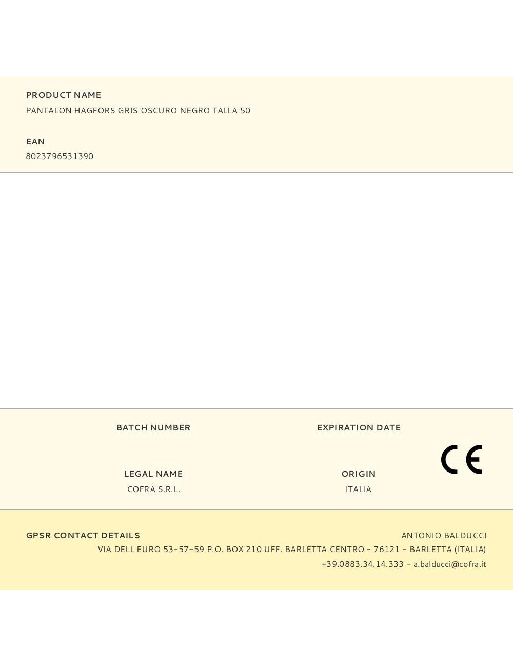 Pantalon hagfors gris oscuro negro talla 50