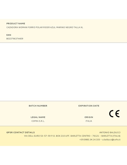 Cazadora woman forro polar rider azul marino negro talla xl