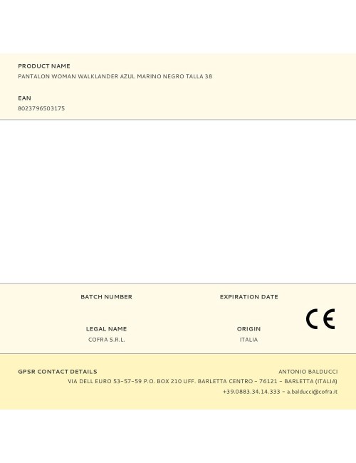 Pantalon woman walklander azul marino negro talla 38