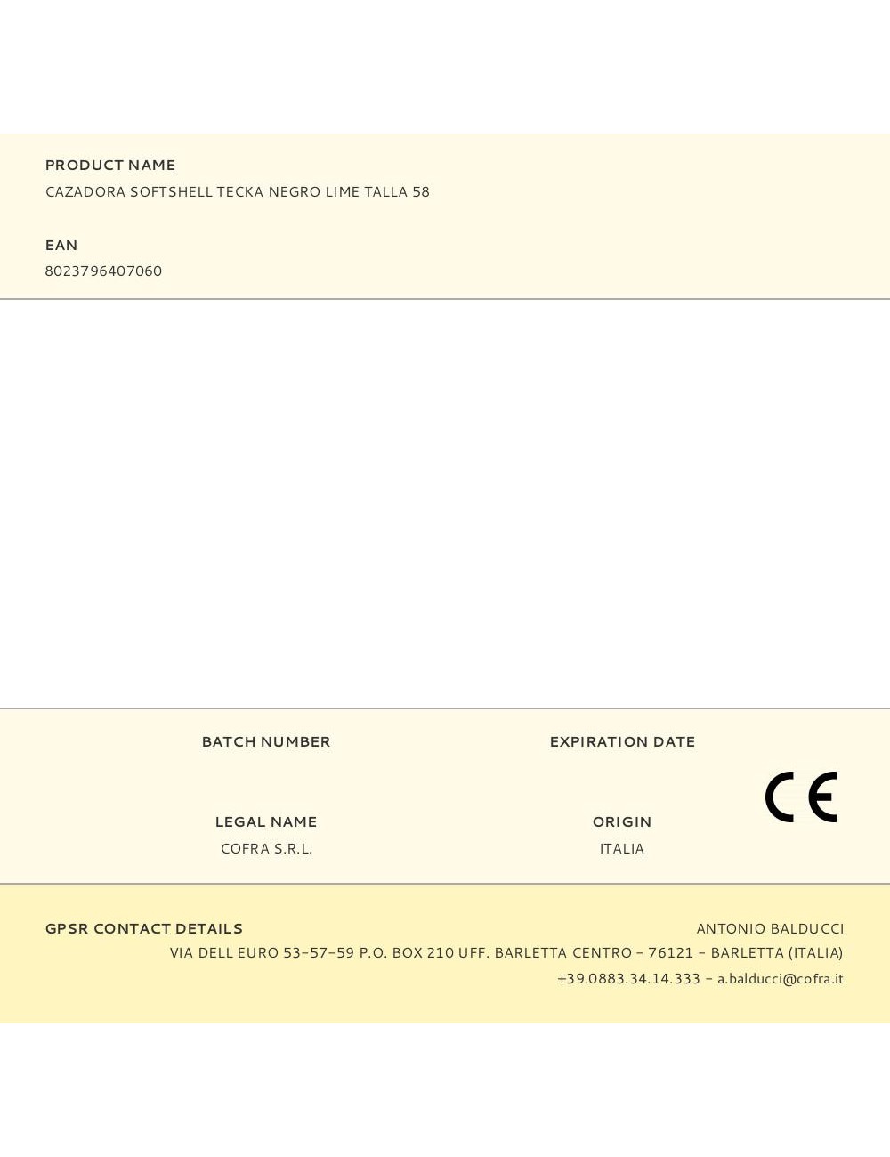 Cazadora softshell tecka negro lime talla 58