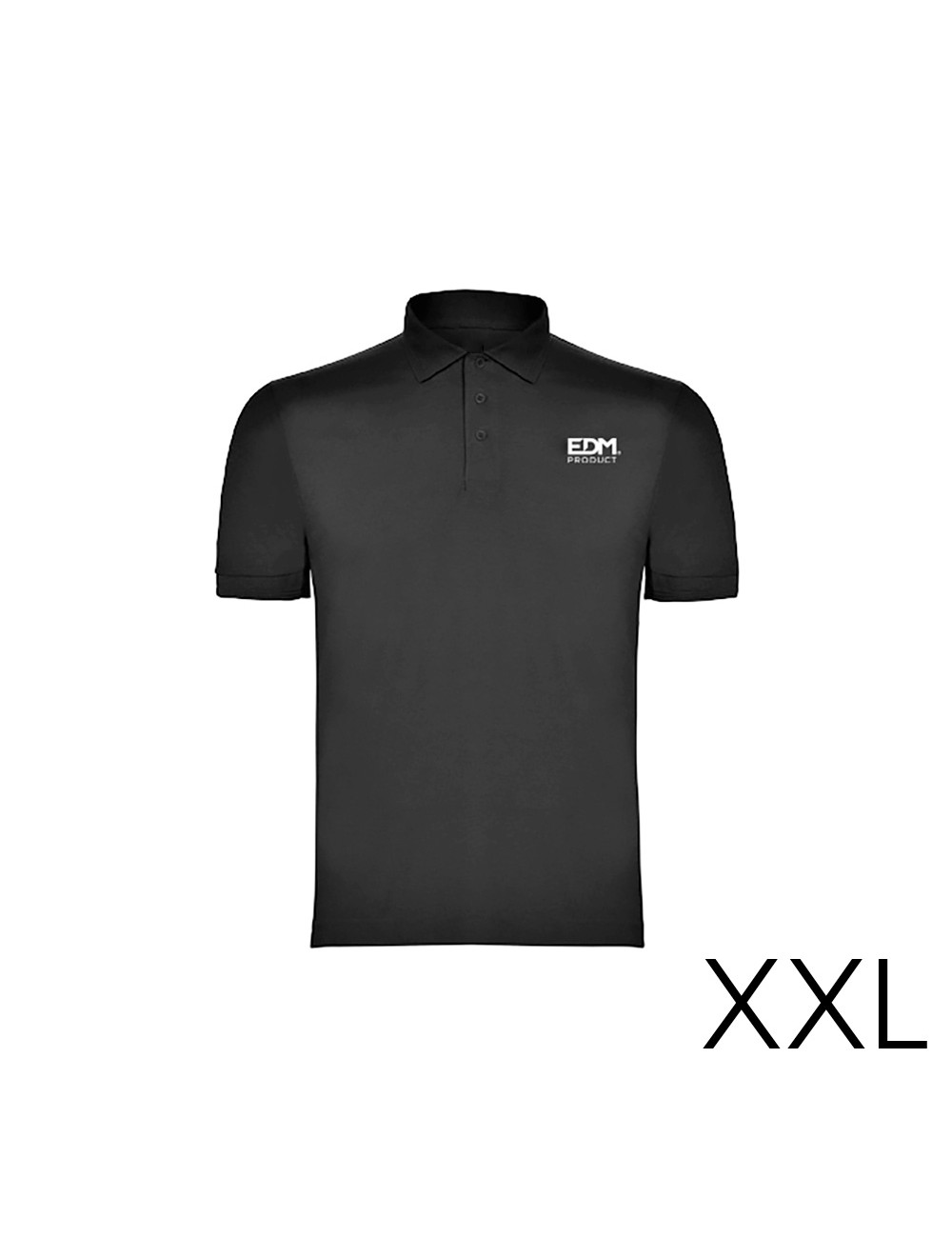 Polo negro talla-xxl manga corta bordado